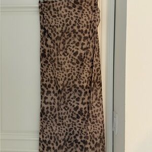 leopard print maxi skirt
